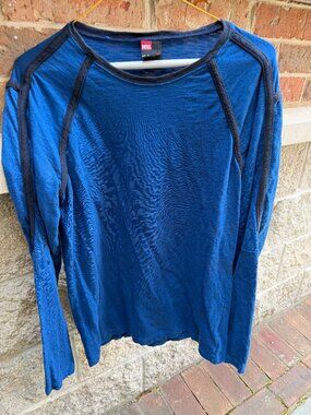 Mens Diesel Blue Long Sleeve T Shirt - Medium